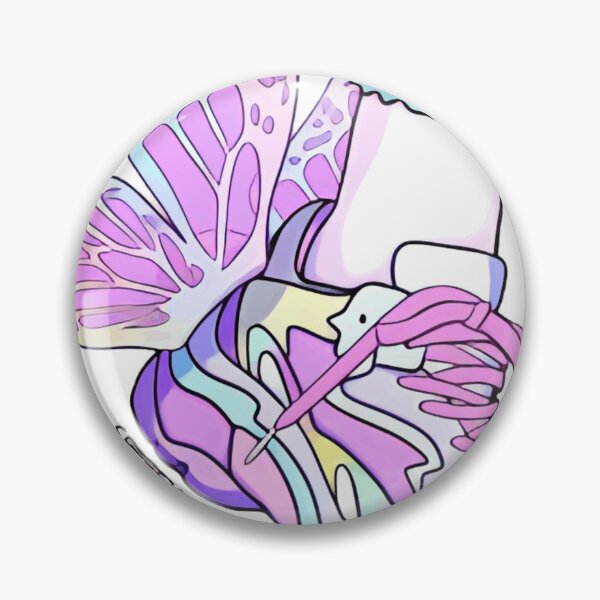 Item preview, Vibrant Tropical Betta Fish Sketch designed and sold by DeepBlueMeadow.