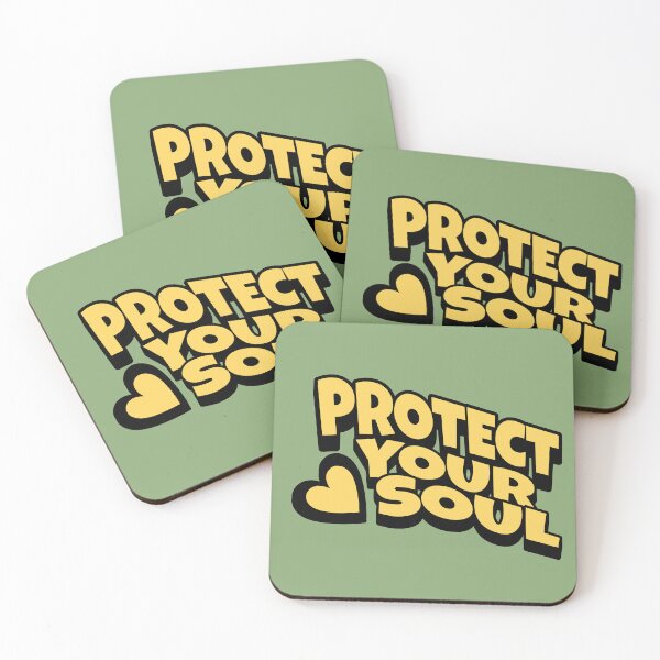 Item preview, Protect Your Soul Retro Inspirational Typography Design designed and sold by PrintandJoy.