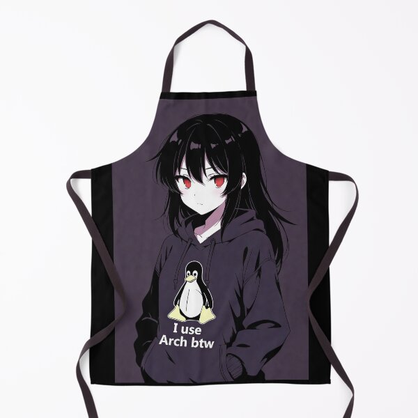 Item preview, I Use Arch Btw, Anime Linux Girl Tux Penguin designed and sold by Amber Sky Creations.