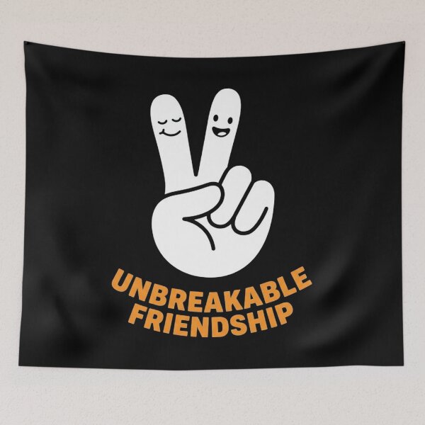 Item preview, Unbreakable Friendship Peace Sign Cute Cartoon designed and sold by SiarheiYur.