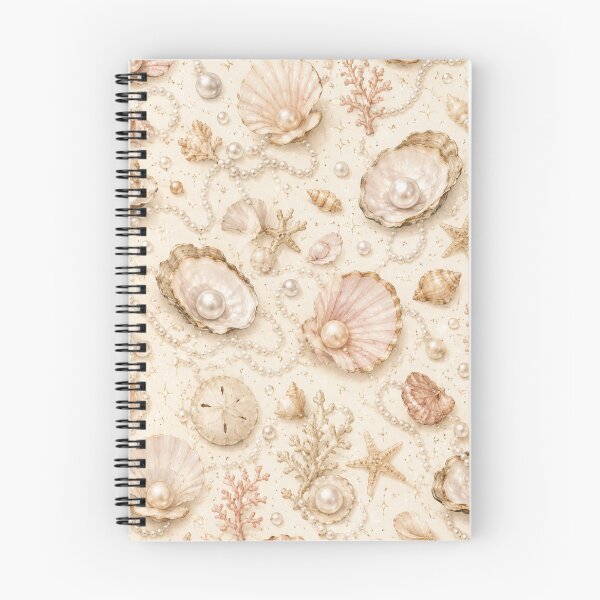 Item preview, Elegant Coastal Pearl and Seashell Aesthetic Pattern designed and sold by NinaVibeStudio.