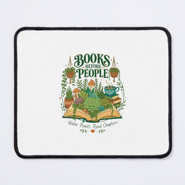 Item preview, Books Before People Shirt, Book Lover Plant Lover Tee, Introvert Reader Shirt, Cozy Bookworm T-Shirt, Water Plants Read Chapters Graphic Tee, Bibliophile Gift designed and sold by KAYJAY DESIGNS.
