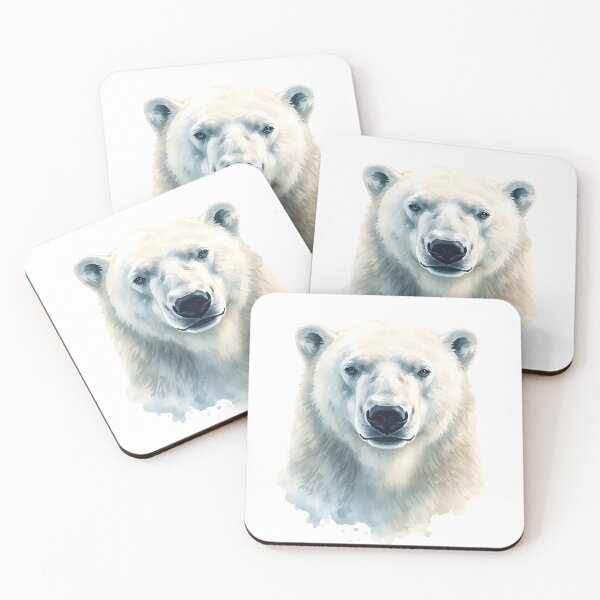 Item preview, Polar Bear Watercolor Painting designed and sold by RawNaturePrints.