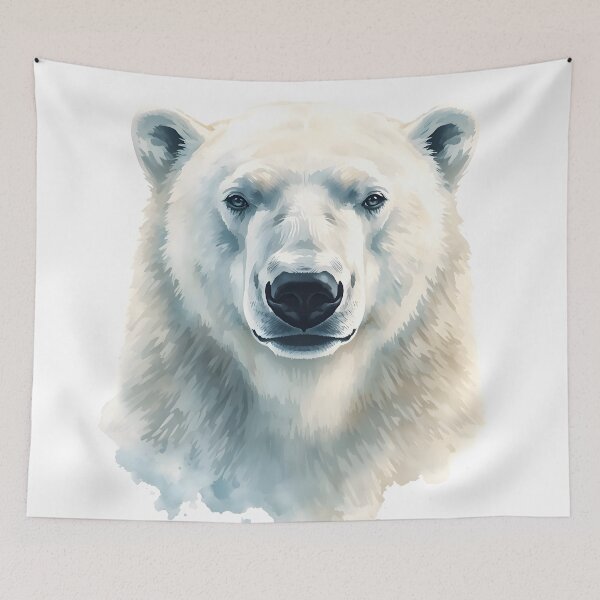 Item preview, Polar Bear Watercolor Painting designed and sold by RawNaturePrints.