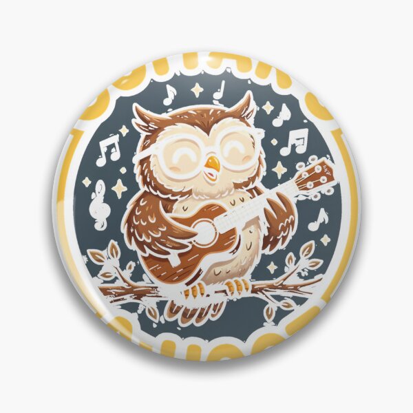 Item preview, Guitar's A Hoot Strumming Owl Classic T-Shirt designed and sold by Badriiiii.