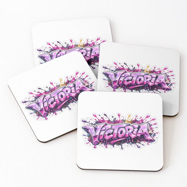 Item preview, Victoria – Pink Graffiti Name designed and sold by AlexLineArt.