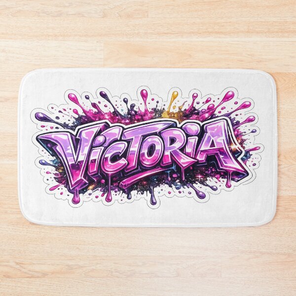 Item preview, Victoria – Pink Graffiti Name designed and sold by AlexLineArt.