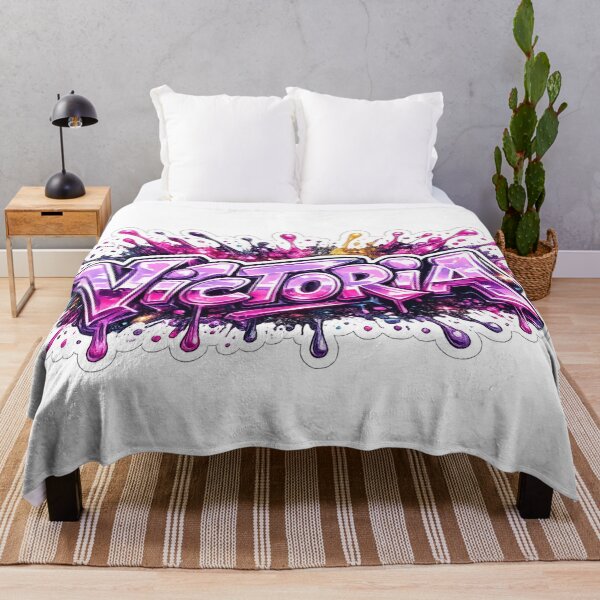 Item preview, Victoria – Pink Graffiti Name designed and sold by AlexLineArt.