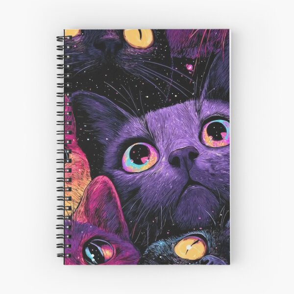Item preview, Colorful Cosmic Cats Fantasy Neon designed and sold by veyraatelier.