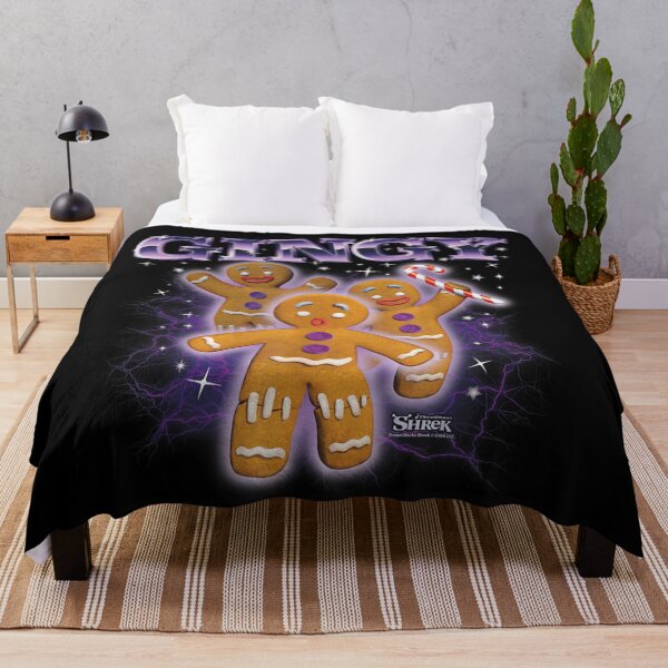 Item preview, Shrek Gingy Gingerbread Man Lightning Spark Metallic Purple Typography Graphic T-Shirt designed and sold by DonnaLoly.