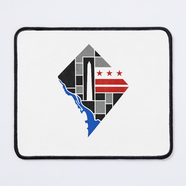 Item preview, Washington DC Flag Map – Geometric District Mosaic designed and sold by Fenay Designs.