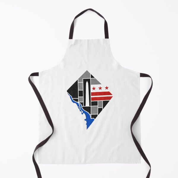 Item preview, Washington DC Flag Map – Geometric District Mosaic designed and sold by Fenay Designs.