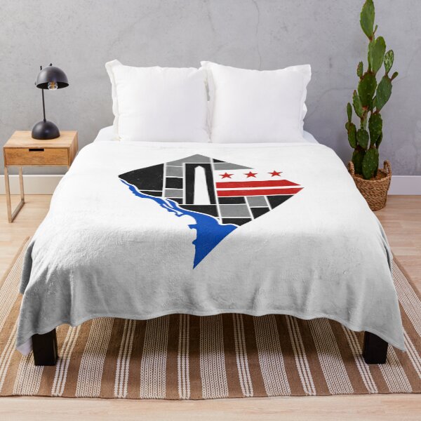 Item preview, Washington DC Flag Map – Geometric District Mosaic designed and sold by Fenay Designs.