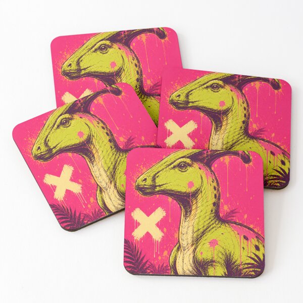 Item preview, Neon parasaurolophus Graffiti Dinosaur Art designed and sold by VoxelEstudi0nic.