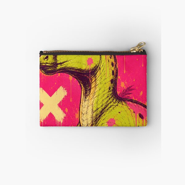 Aperçu de l'œuvre Art de dinosaure graffiti parasaurolophus néon créée et vendue par VoxelEstudi0nic.