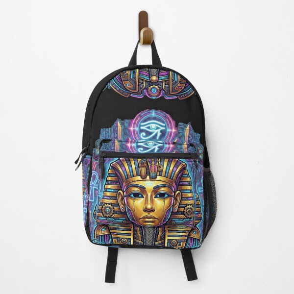 Item preview, Neon Cyberpunk Pharaoh - Ancient Egypt Tutankhamun Tech Mask designed and sold by alalame.