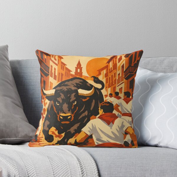 Item preview, San Fermin Pamplona Running of the Bulls Vintage Poster designed and sold by Eif53.