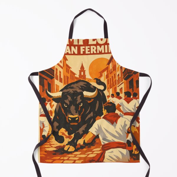 Item preview, San Fermin Pamplona Running of the Bulls Vintage Poster designed and sold by Eif53.