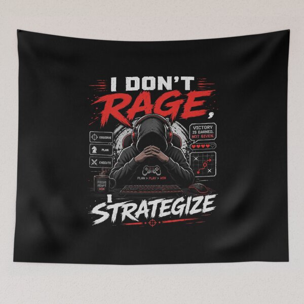 Item preview, I Don’t Rage I Strategize Gamer T-Shirt – Funny Gaming Quote Tee, Esports Strategy Shirt, Pro Gamer Mindset Graphic designed and sold by Artimax-Studio.