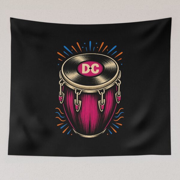 Item preview, DC Go-Go Groove – Vinyl Record Conga Drum designed and sold by Fenay Designs.