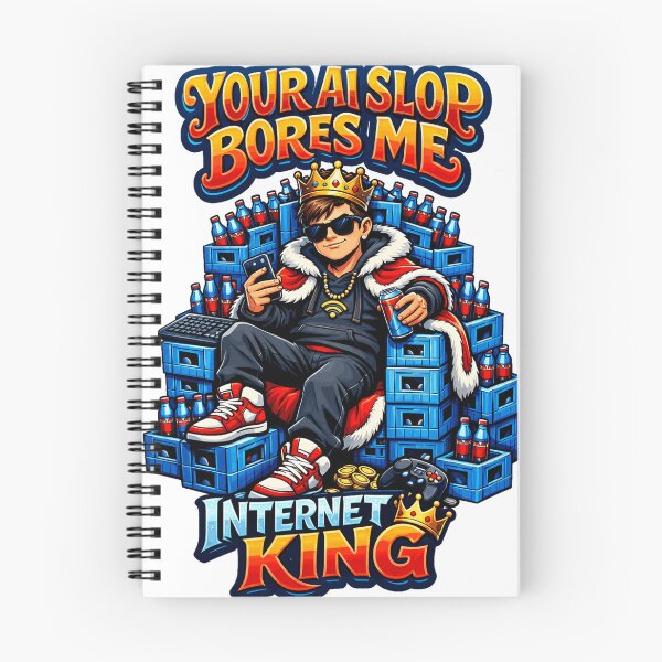Item preview, Your AI Slop Bores Me Internet King Anti AI Art designed and sold by Eif53.