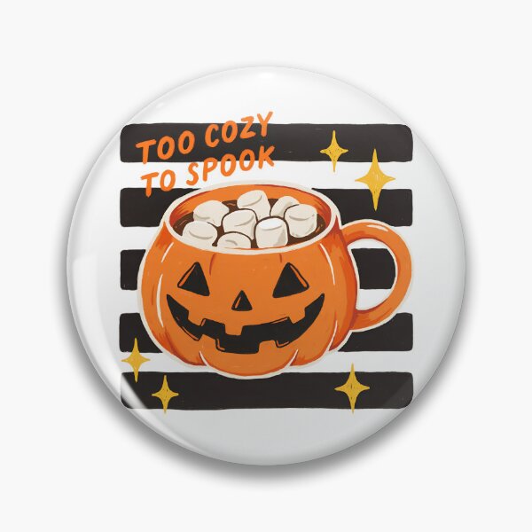 Item preview, Too Cozy Too Spook – Cute Pumpkin Hot Cocoa Halloween Mug Illustration designed and sold by Snifferius.