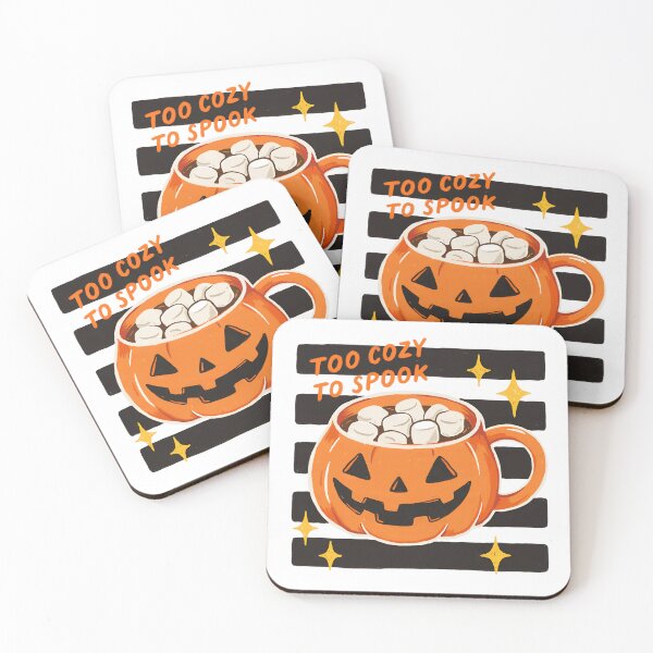 Item preview, Too Cozy Too Spook – Cute Pumpkin Hot Cocoa Halloween Mug Illustration designed and sold by Snifferius.