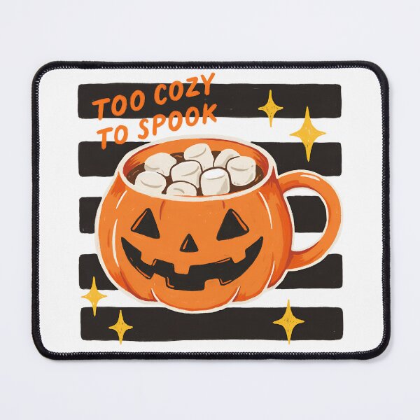 Item preview, Too Cozy Too Spook – Cute Pumpkin Hot Cocoa Halloween Mug Illustration designed and sold by Snifferius.
