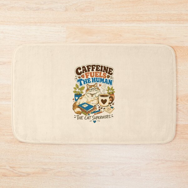 Item preview, Caffeine Fuels The Human Cat Supervises Shirt, Funny Cat Coffee Lover Tee, Cat Mom T-Shirt, Introvert Coffee Graphic Tee, Cute Lazy Cat Gift for Cat Lovers designed and sold by KAYJAY DESIGNS.