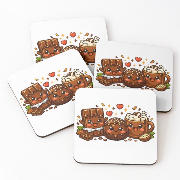 Item preview, Chocolate Friends Celebration – Cute Chocolate Bar, Truffle & Hot Cocoa designed and sold by mbmstores.