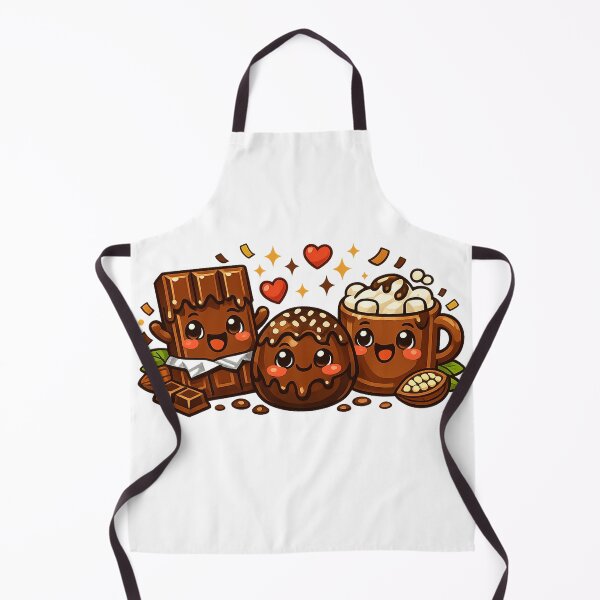 Aperçu de l'œuvre Fête des Amis Chocolatés – Tablette de chocolat mignonne, truffe et chocolat chaud créée et vendue par mbmstores.