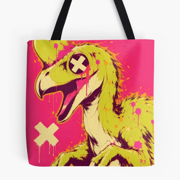 Item preview, Neon Oviraptor Graffiti Dinosaur Art designed and sold by VoxelEstudi0nic.