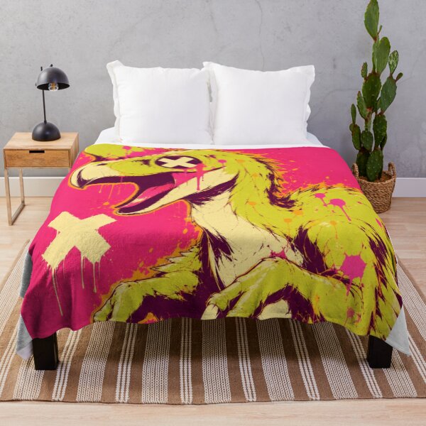 Item preview, Neon Oviraptor Graffiti Dinosaur Art designed and sold by VoxelEstudi0nic.