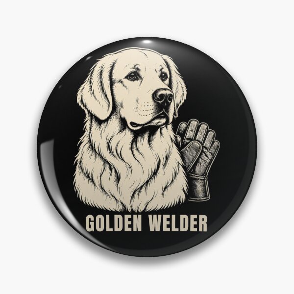 Item preview, Golden Welder | Golden Retriever Welding Vintage Graphic designed and sold by RusticMeadow.