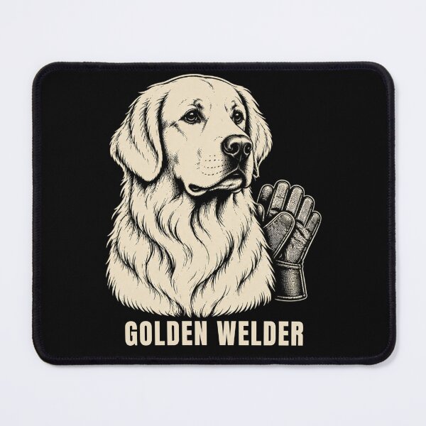 Item preview, Golden Welder | Golden Retriever Welding Vintage Graphic designed and sold by RusticMeadow.