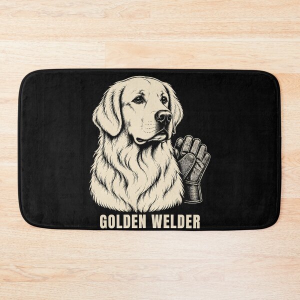 Item preview, Golden Welder | Golden Retriever Welding Vintage Graphic designed and sold by RusticMeadow.