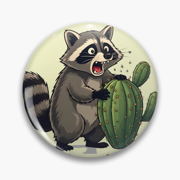 Item preview,  Starting garden adventure - Raccoon and cactus designed and sold by ParadoxParadox.