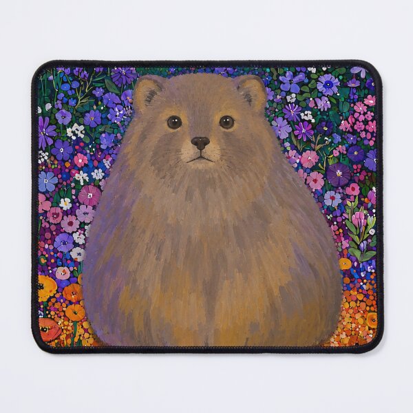 Item preview, Fluffy Rock Hyrax Wildflower Garden Illustration designed and sold by bosamji.