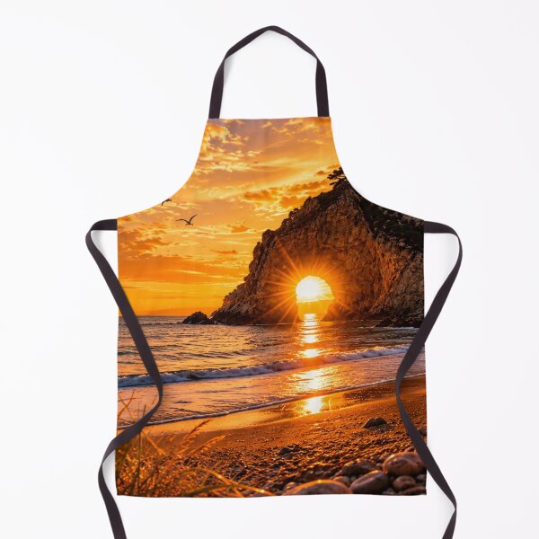 Item preview, Golden Coastal Arch at Sunset – Dramatic Ocean Landscape designed and sold by Wild Bloom Paws.