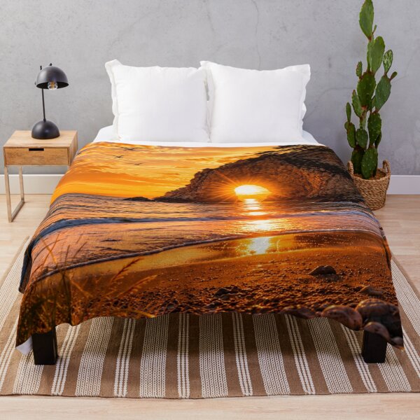 Item preview, Golden Coastal Arch at Sunset – Dramatic Ocean Landscape designed and sold by Wild Bloom Paws.