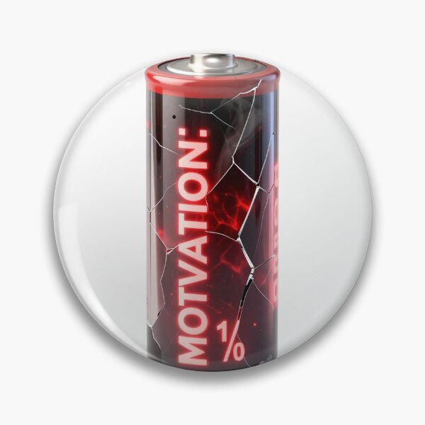Item preview, Motivation 1% - Shattered Battery Burnout Humor designed and sold by Chrome cinematic.