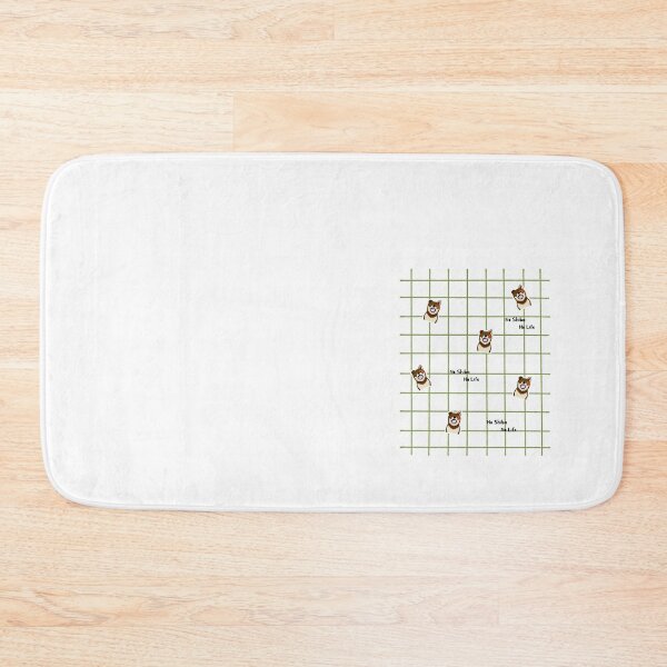 Item preview, Moss green checkered with Shiba inu (dog) puppy designed and sold by ShibaCruise-On.