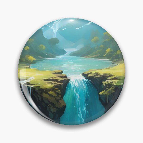 Item preview, Waterfall Haven - Enchanting mountain landscape designed and sold by NeyhineAngelionShop.