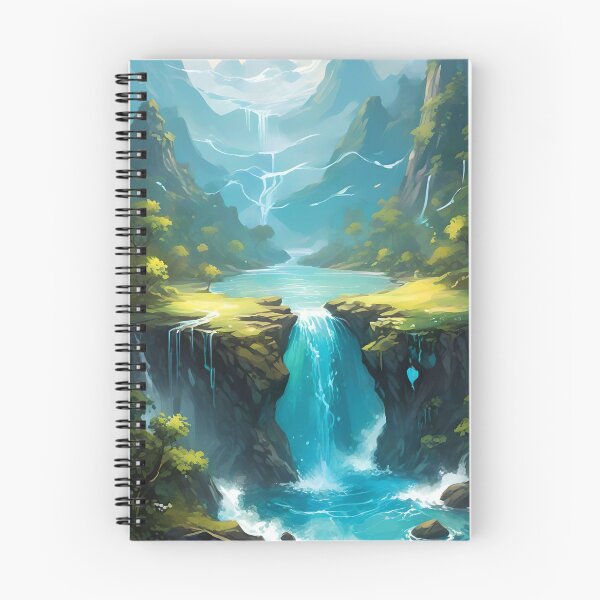 Item preview, Waterfall Haven - Enchanting mountain landscape designed and sold by NeyhineAngelionShop.