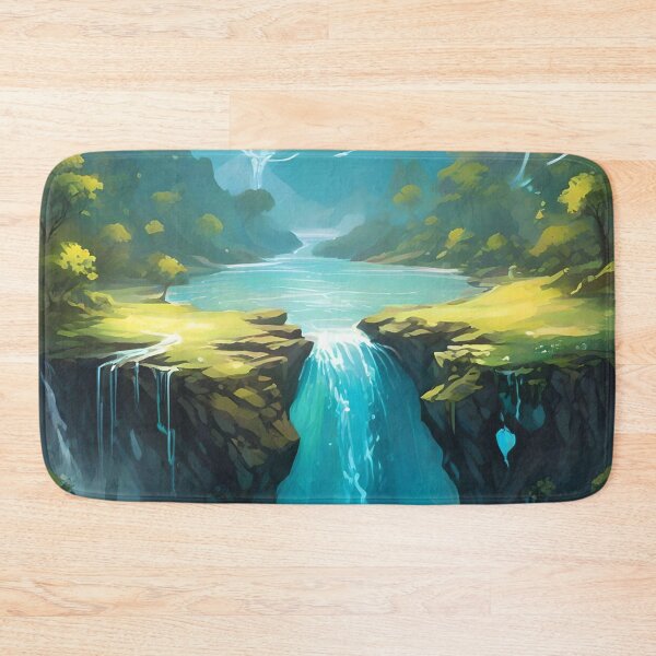 Item preview, Waterfall Haven - Enchanting mountain landscape designed and sold by NeyhineAngelionShop.