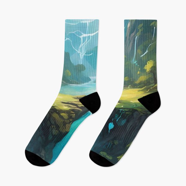 Item preview, Waterfall Haven - Enchanting mountain landscape designed and sold by NeyhineAngelionShop.