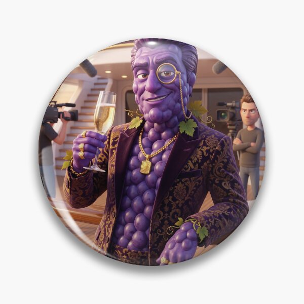Item preview, Funny Rich Grape Fruit Cartoon Character designed and sold by La_barde.