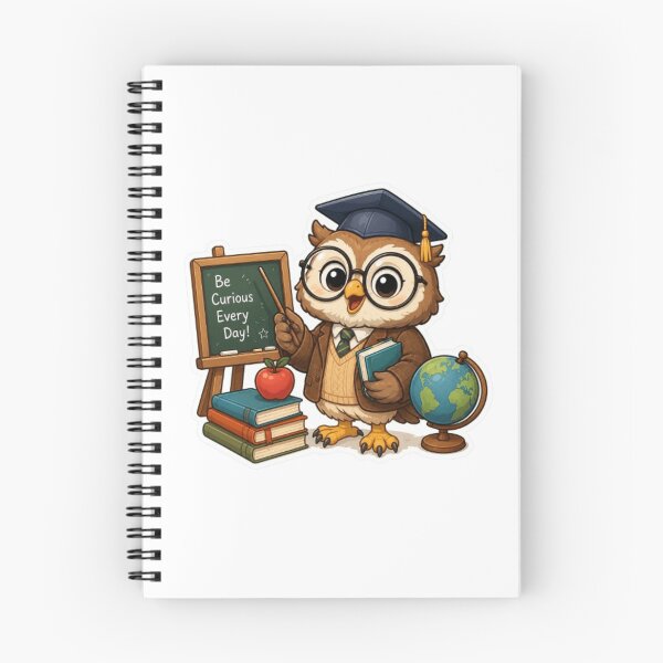 Item preview, Cute Teacher Owl | Kawaii School Owl with Books, Chalkboard & Globe | Teacher Gift | Back to School designed and sold by Pixanova.
