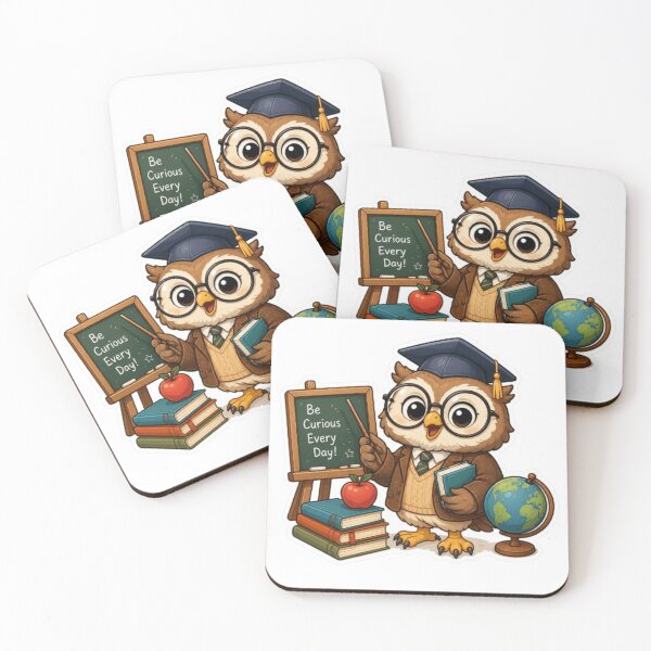Item preview, Cute Teacher Owl | Kawaii School Owl with Books, Chalkboard & Globe | Teacher Gift | Back to School designed and sold by Pixanova.