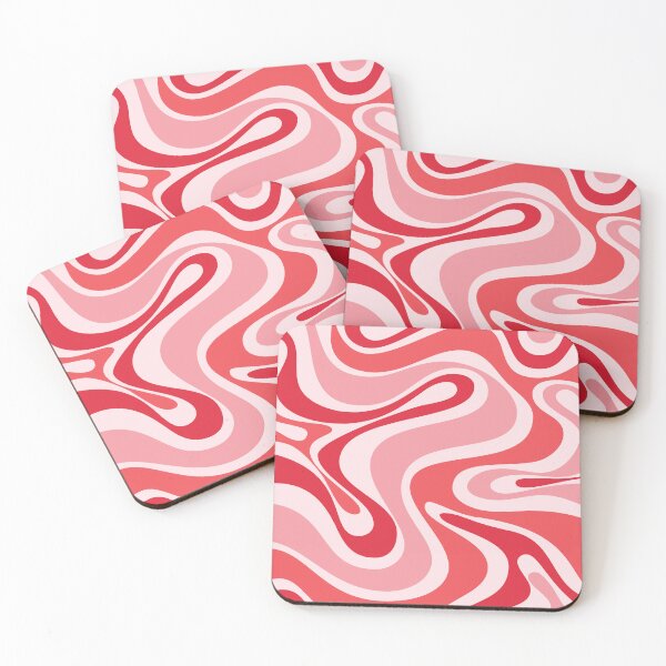 Item preview, Liquid Swirl Retro Abstract in pinks  tones, Light Blush, Cream, and White designed and sold by Differenceee.